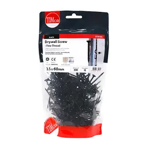 TIMCO Drywall Fine Thread Bugle Head Black Screws - 3.5 x 60