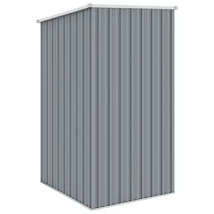 Pearces Garden Shed 87 x 98 x 159 cm Galvanized Steel Grey