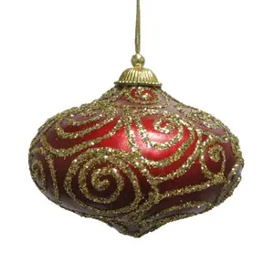 Glitter Swirl  Ornament Type Gold