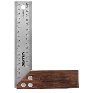 Carpenters Squares With Rosewood Type Hardwood Stock, Stainless Steel 6" (150mm)