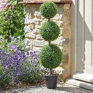 Artificial Green Triple Topiary Tree