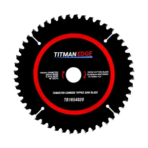 Titman Edge TCT Fine Finish Circular Saw Blade 165mm x 20mm x 48 Tooth - TB1654820