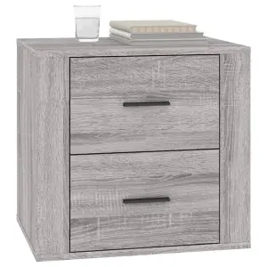 Berkfield Bedside Cabinet Grey Sonoma 50x39x47 cm