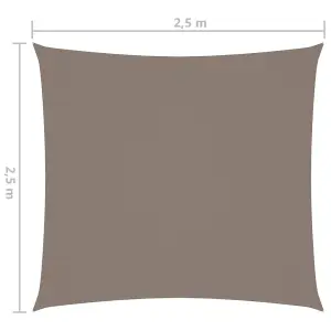 Berkfield Sunshade Sail Oxford Fabric Square 2.5x2.5 m Taupe