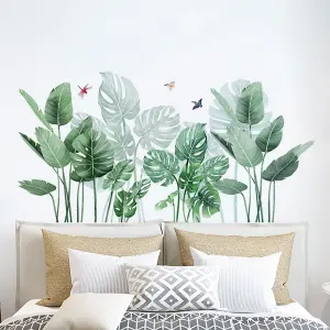 Green Leaves Wall Sticker Eco Friendly Decorative Stickers Wall Mural 30 cm x 90 cm