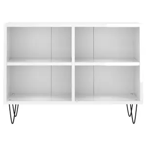 Berkfield TV Cabinet High Gloss White 69.5x30x50 cm Engineered Wood