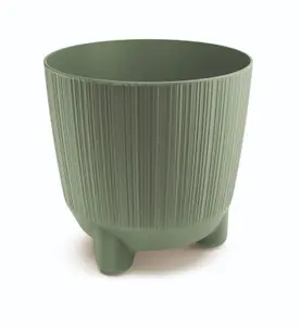 Plant Pots Indoor Outdoor Plastic Flowerpot  RYFO Earth Green 11cm