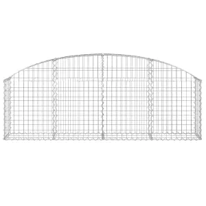 Berkfield Arched Gabion Basket 200x30x60/80 cm Galvanised Iron