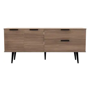 Fuji 2 Drawer 2 Door Wide Sideboard in Carini Walnut (Ready Assembled)