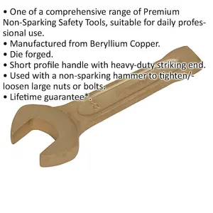 22mm Non-Sparking Open-End Slogging Spanner for Heavy-Duty Striking Tasks