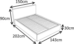 Fusion Grey Fabric Storage Bed - Available in Single, Small Double, Double & Kingsize