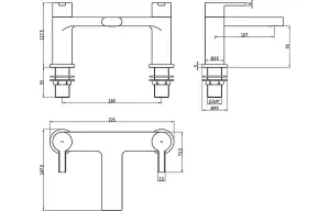 Aquarius Evolution Bath Filler Tap Matt Black