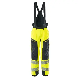 Mascot Accelerate Safe Winter Trousers with Kneepad Pockets (Hi-Vis Yellow/Dark Navy)  (XXXXX Large)