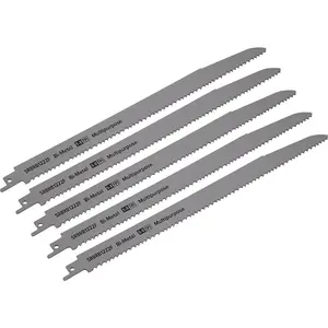 5-Pack 300mm Bi-Metal Reciprocating Saw Blades for Heavy-Duty Cutting