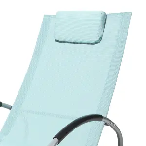 Sun Lounger Metal Light Blue CAMPO