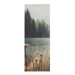 Arthouse Mountain Lake Earth Tones Mixed size Canvas art, Set of 3