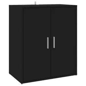 Berkfield Shoe Cabinet Black 60x35x70 cm Engineered Wood