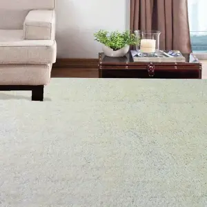 Cream Solid Shaggy Rug - New York