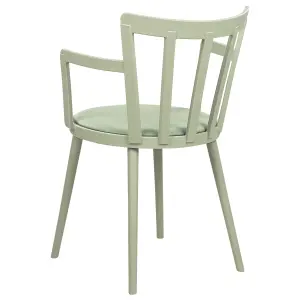 Set of 4 Dining Chairs MORILL Light Green