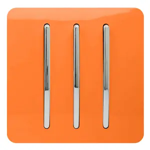 Trendiswitch ORANGE 3 Gang 1 or 2 way Light Switch