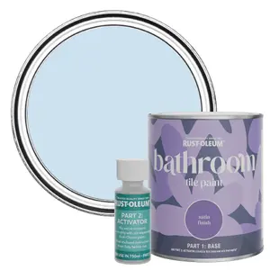 Rust-Oleum Powder Blue Satin Bathroom Tile Paint 750ml