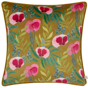 Wylder House Of Bloom Poppy Piped Feather Rich Cushion