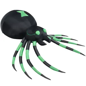 COSTWAY Inflatable Halloween Spider 6FT Indoor & Outdoor Holiday Decoration