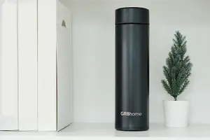 Smart 500ml Water Bottle Stainless Steel Vacuum Flask With Temperature Display Black