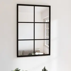 Mikayia Wall Mirror Black 60cm H x 40cm W