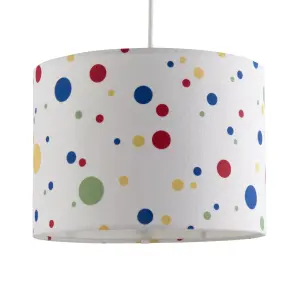 Printed Multicolour Polka dot Light shade (D)25cm