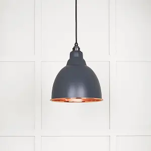 Smooth Copper Brindley Pendant in Slate