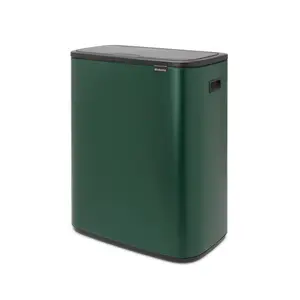 Bo Touch Bin, 60 litre, with 1 inner Plastic Bucket Pine Green