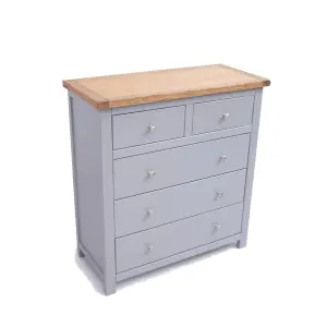 Mirano 5 Drawer Chest of Drawers Chrome Knob