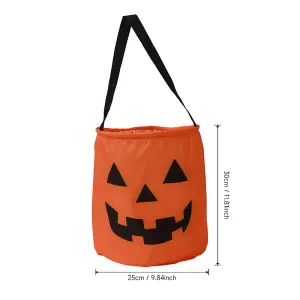 Halloween Pumpkin Trick or Treat Candy Bag Orange Bag Fabric Bag