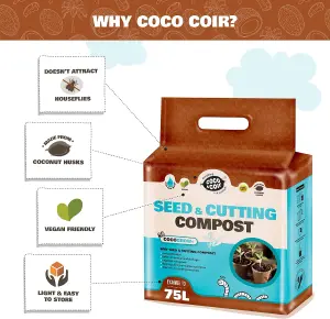 Coco&Coir Grow Plus- 75L/5KG -Peat Free Compost