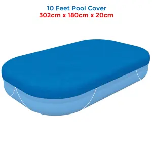 Bestway 10ft Rectangular Swimming Pool Cover Durable Protection for Family Pools