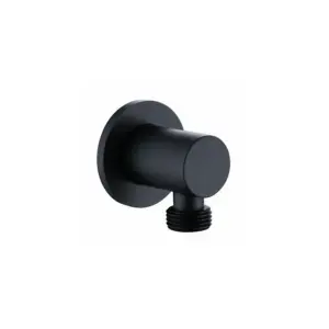 Shower Round Outlet Elbow - Matt Black - (Sea)