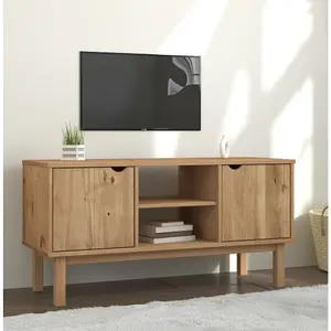 vidaXL TV Cabinet OTTA 113.5x43x57 cm Solid Wood Pine