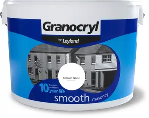 Granocryl Smooth Masonry Paint Brilliant White 10L