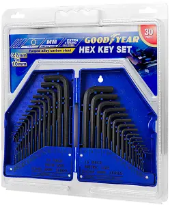 Goodyear 30pc Metric & Imperial Hex Allen Key Set