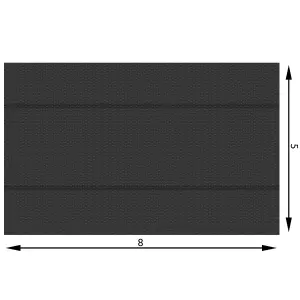 Pool Cover - rectangular, floating, protects and warms the water - 500 x 800 cm black