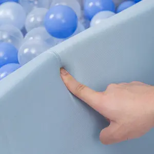 simpa Soft Foam Ball Pit with 200 Balls. Blue 90cm x 30cm