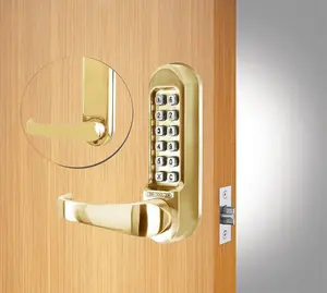 Codelocks CL515 Heavy Duty Code Free Lever Latch Digital Lock - Polished Brass