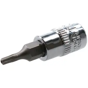 T10 1/4" Drive Tamper Proof Torx Star Bit 37mm Tamper Torx Chrome Vanadium Steel