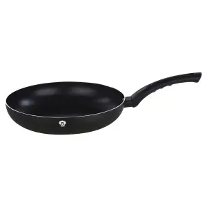 BLAUMANN 3Pc Set Matt Black Colour Cookware Induction Pot Pan Saucepan Casserole Soft Touch Handle