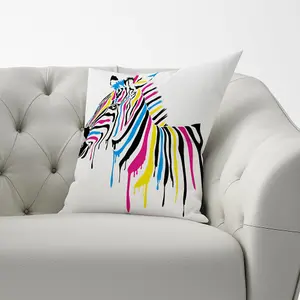 Multi Coloured Zebra Cushions 60cm x 60cm