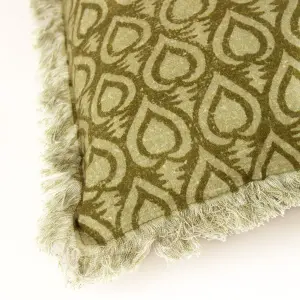 Yard Georgi Fringed Polyester Filled Cushion