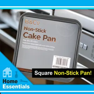 Square Cake Baking Pan Non Stick Oven B&Co