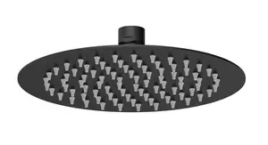 Round Fixed Head, 200mm - Matt Black