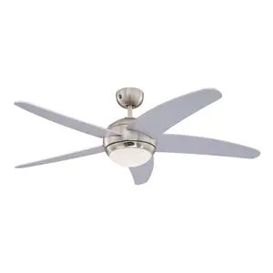 Trinity 132cm Ceiling Fan with Light Kit Grey/Silver